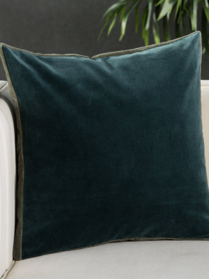 Bryn Solid Teal & Grey Pillow