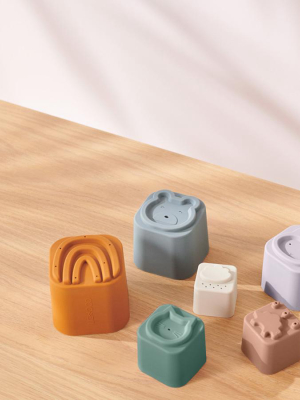 Toy . Zuzu Stacking Cups - Rose Multi Mix