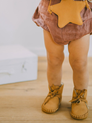 Pina Shearling Baby Boots - Caramel Nubuck