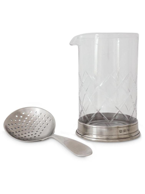 Mixing Glass & Strainer Set