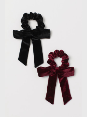 2-pack Scrunchies With Bow