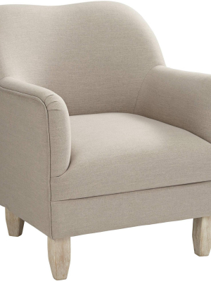 55 Downing Street Mallow Beige Linen Accent Chair