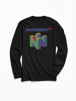 Nintendo 64 Classic Logo Long Sleeve Tee