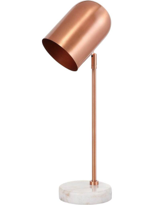 Cherish Table Lamp Copper/white