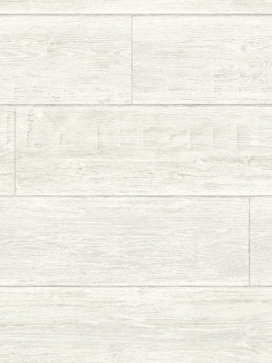 Rustic Shiplap Peel-and-stick Wallpaper In Porcelain From The Luxe Haven Collection By Lillian August