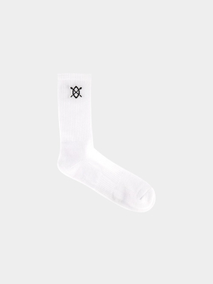 White Essential Logo Sock