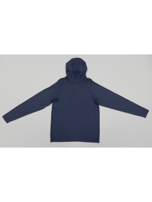 Hanes Men's Hooded Athletic Pullover - Navy Heather