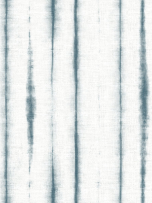 Orleans Shibori Faux Linen Wallpaper In Teal From The Pacifica Collection By Brewster Home Fashions