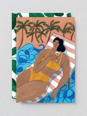 Beach Cocktail Art Card