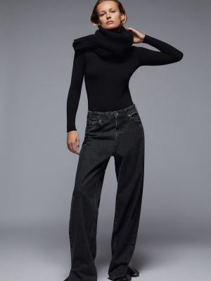 Z1975 Wide Leg Jeans With Vented Cuff