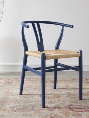 Alexander Dining Wood Side Chair In Midnight Blue