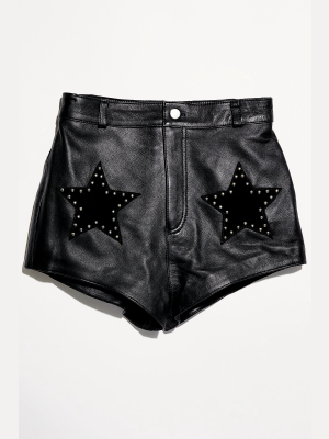 Leather Stardust Shorts