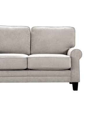 61" Round Copenhagen Arm Fabric Loveseat With Storage - Serta