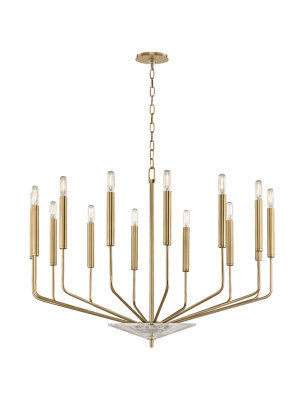 Gideon 14 Light Chandelier Aged Brass