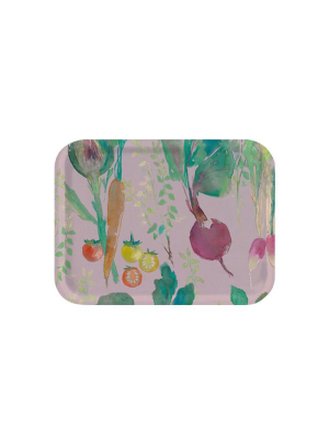 Vegetable Patch Small Tray In Rosehip By Bluebellgray