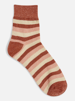 Multi Stripe Glitter Socks