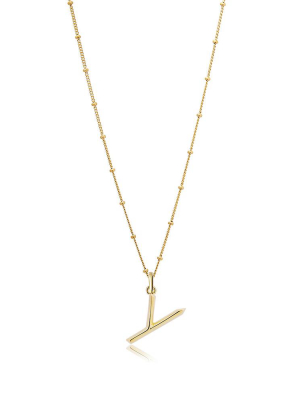 Y Initial Necklace - Gold