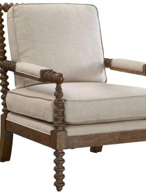 Alchemy Living Soho Accent Chair - Ivory And Brown