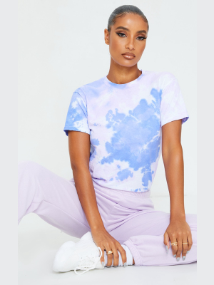 Blue Short Sleeve Tie Dye T Shirt