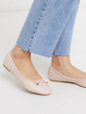 Accessorize Bow Ballet Flats In Pink