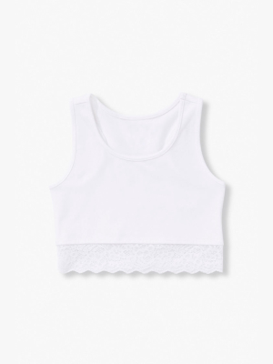 Girls Lace-hem Tank Top (kids)