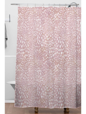 Schatzi Animal Skin Shower Curtain Pink - Deny Designs