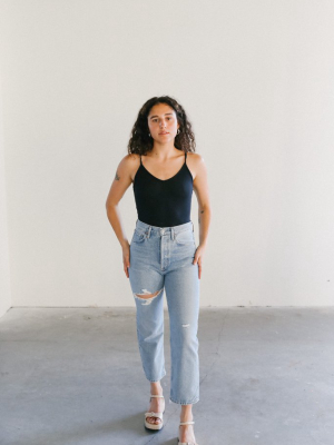 Agolde 90's Crop Denim In Echo