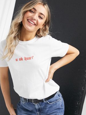 Skinnydip X Jade Thirlwall Relaxed T-shirt With U Ok Hun Print