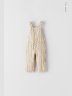 Striped Corduroy Overalls