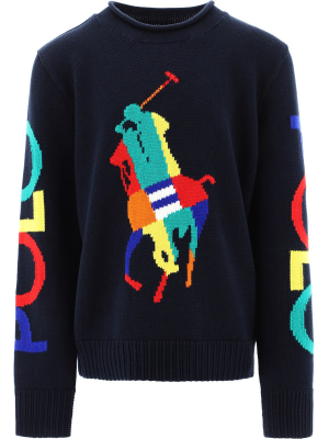 Ralph Lauren Kids Big Pony Intarsia Knit Sweater