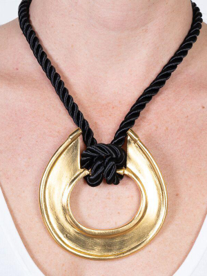 Satin Gold Pendant - Satin Cord