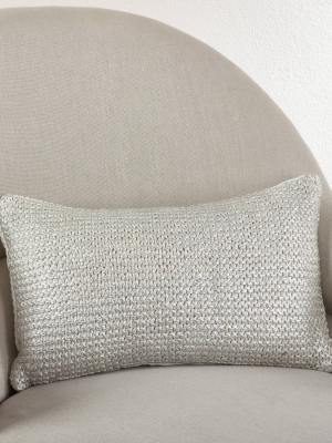 Down Filled Knitted Design Throw Pillow - Saro Lifestyle