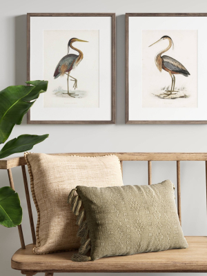 16" X 20" Heron Framed Wall Art Blue - Threshold™