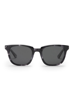 Colton - Black Marble + Grey Polarized Sunglasses