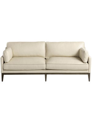 Mackenzie Leather Sofa, Astoria Cream