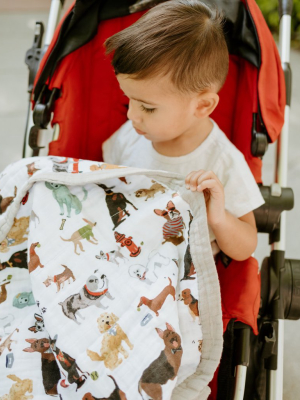 Cotton Muslin Baby Quilt - Woof