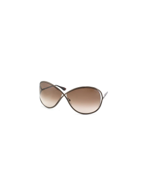 Tom Ford Miranda Ft0130 36f Womens Round Sunglasses Brown 63mm