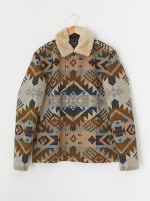 Pendleton Silverton Shearling Trim Coat