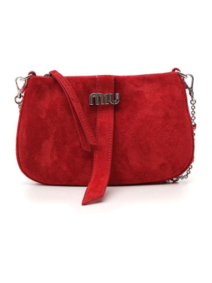 Miu Miu Embellished Chain Shoulder Bag