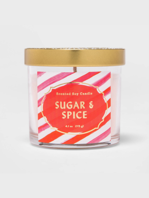 4.1oz Lidded Glass Jar Candle Sugar & Spice - Opalhouse™