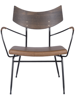 Soli Lounge Chair – Tan Leather