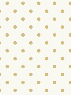 Dots On Dots Wallpaper In Ochre And White From The Magnolia Home Collection By Joanna Gaines