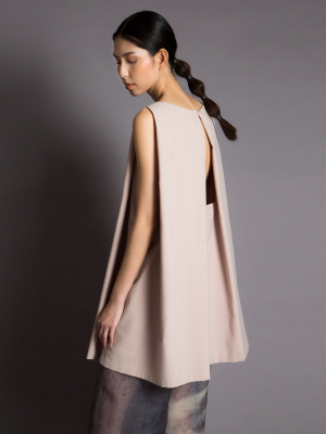 Tyh.d Boatneck Open Back Dress - Beige