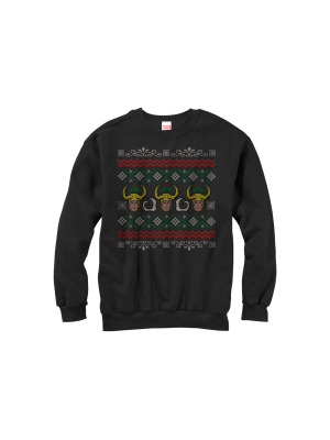 Women's Marvel Ugly Christmas Loki Sweatshirt