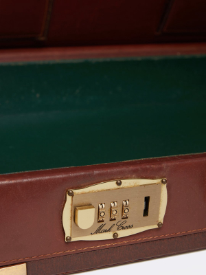 Vintage Leather Hard Sided Briefcase