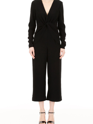 Self-portrait Twisted Neckline Jumpsuit