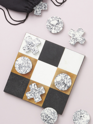 Luxe Marble Tic-tac-toe Game