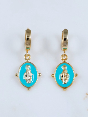 Lucia Huggy Hoops, Turquoise