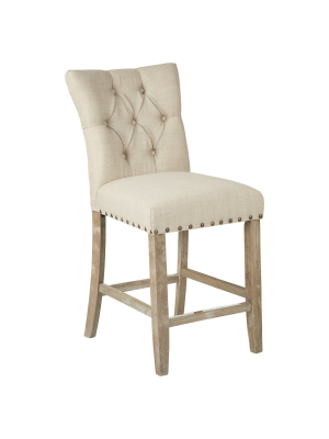 2pk 24" Preston Counter Height Barstool Burlap - Osp Home Furnishings