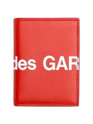 Comme Des Garcons Sa0641 Huge Logo Leather Wallet - Red